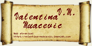 Valentina Muačević vizit kartica